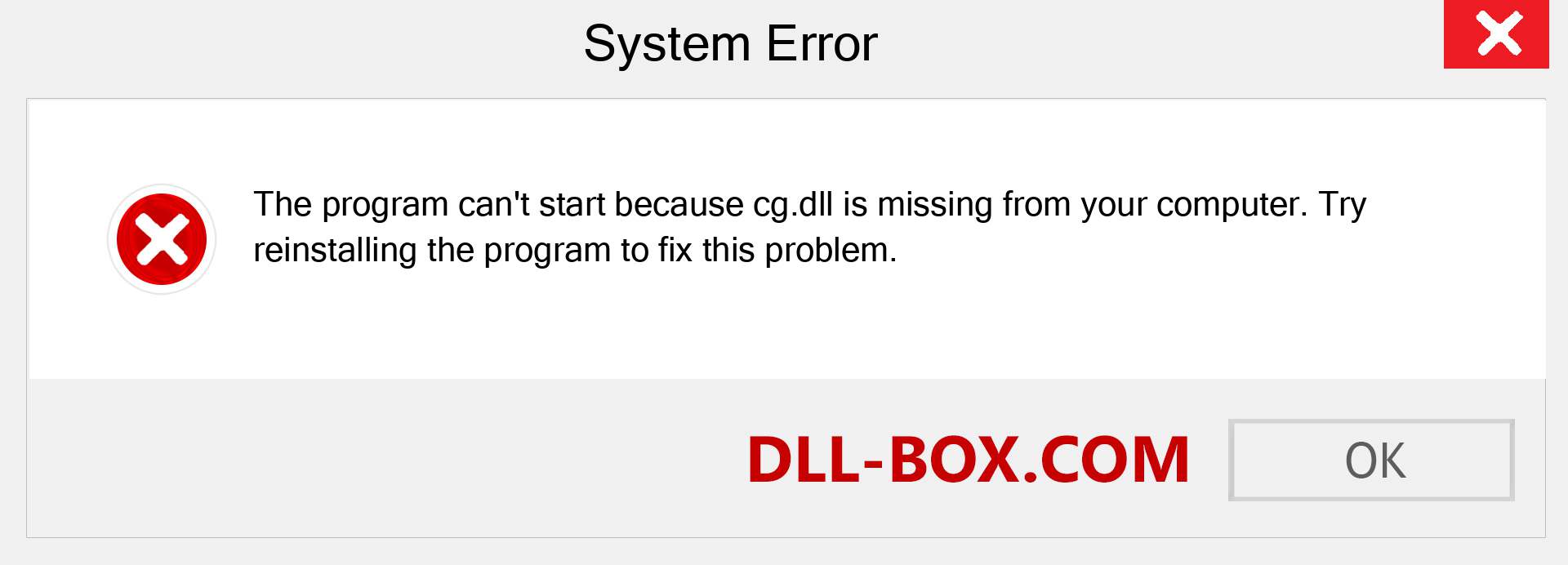  cg.dll file is missing?. Download for Windows 7, 8, 10 - Fix  cg dll Missing Error on Windows, photos, images